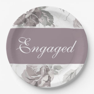 Prato De Papel Pasta de papel rosa rosa pincelada antiga