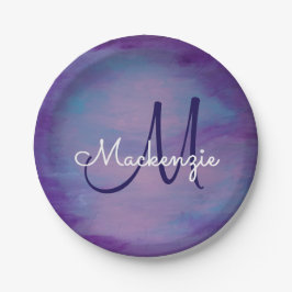 Prato De Papel Pastas bonito | Nuvem Cor-de-rosa-claro Céu Azul