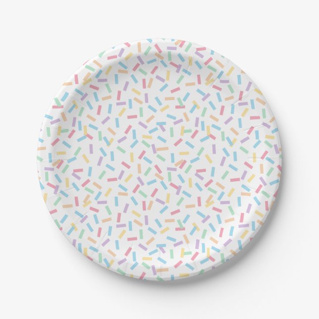 Prato De Papel Pastéis Confetti (Sprinkles) (Frente)