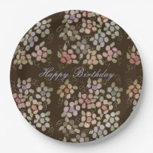 Pastel Floral com Castanho