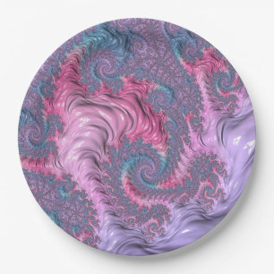Prato De Papel Pastel Fractal