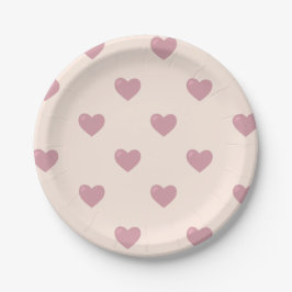 Prato De Papel Pastel Love Hearts