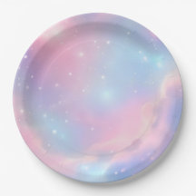 Pastel Mágico Rosa Azul Galáxia Estelar Cósmica