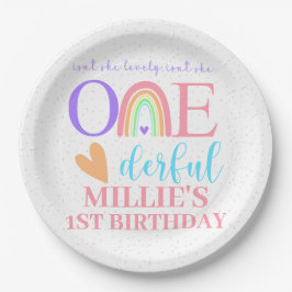 Prato De Papel Pastel Rainbow Paper Plates & Bowls