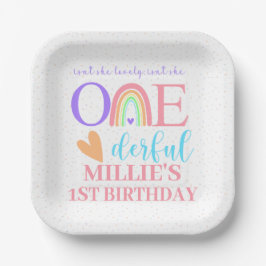 Prato De Papel Pastel Rainbow Paper Plates & Bowls