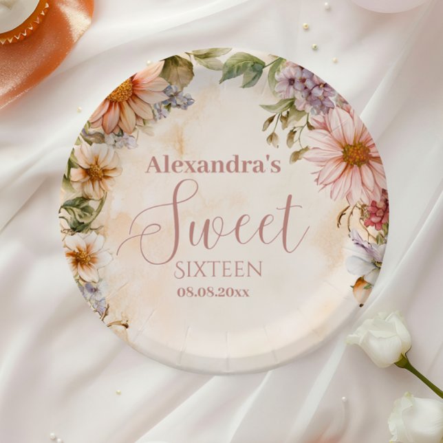 Prato De Papel Pastel Selvagens Rosa Romântico 16 (Criador carregado)