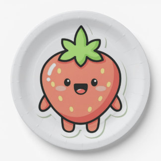 Prato De Papel Pastel Strawberry Aesthetic Sticker – Cute Fruit I