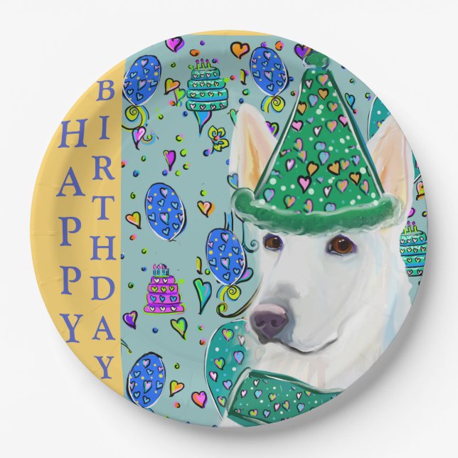 PRATO DE PAPEL PASTOR ALEMÃO (Frente)