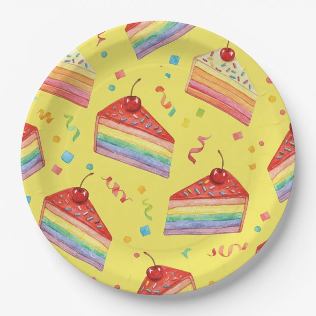 Prato De Papel Pastries e Streamers, de Natasha Us (Frente)