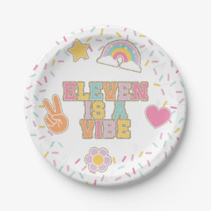 Prato De Papel Patch Preppy Eleven é um Estilo 11º Aniversário