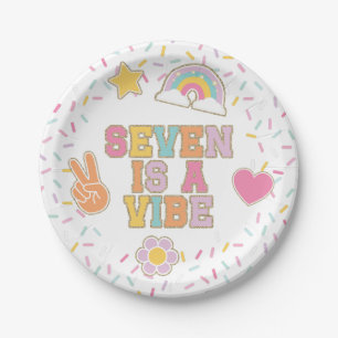 Prato De Papel Patch Preppy Seven é um Aniversário Vibe