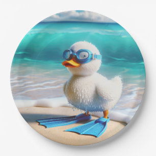 Prato De Papel Pato mergulhador