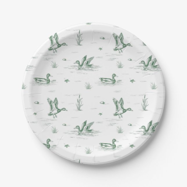 Prato De Papel Pato-real Toile de Jouy Sexo Neutro (Frente)