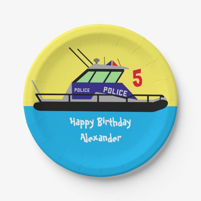 Prato De Papel Patrol Boat (Frente)