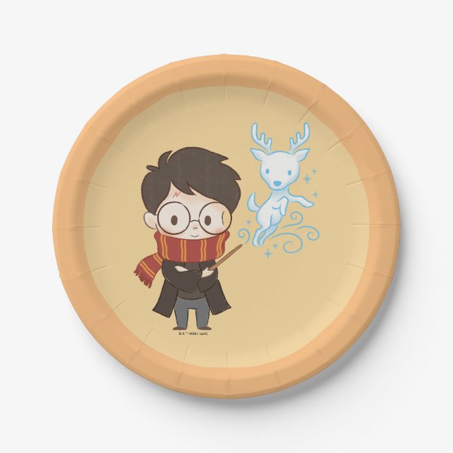 Prato De Papel Patronus Chibi HARRY POTTER™ (Frente)