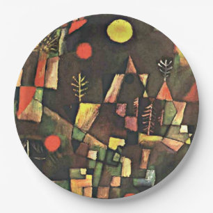 Prato De Papel Paul Klee - Lua Cheia, pintura famosa,