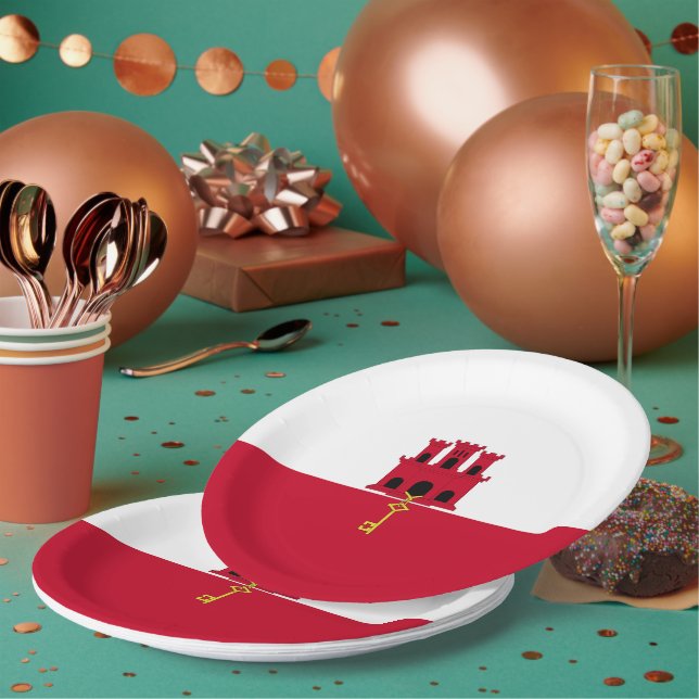 Prato De Papel pavilhão de Gibraltar (Múltiplo)