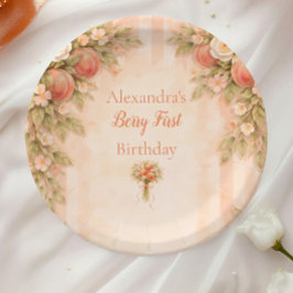 Prato De Papel Peach Garden 1st Birthday