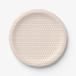 Prato De Papel Peach Wave Paper Plate