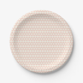 Prato De Papel Peach Wave Paper Plate