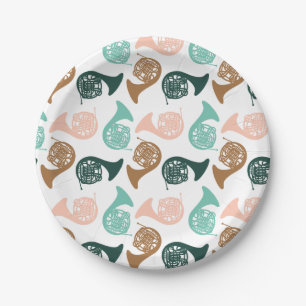 Prato De Papel Peachy Green Horn