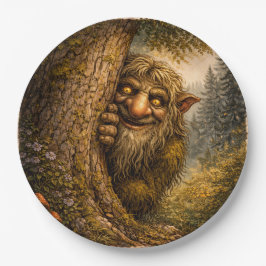 Prato De Papel Peaking Norwegian Troll, Paper Plates