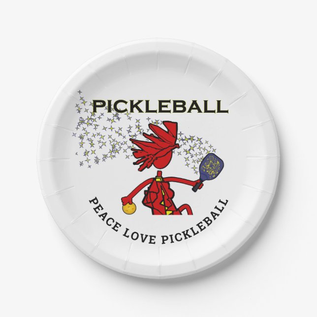 Prato De Papel PEAVE LOVE PICKLEBALL Paper Plates (Frente)