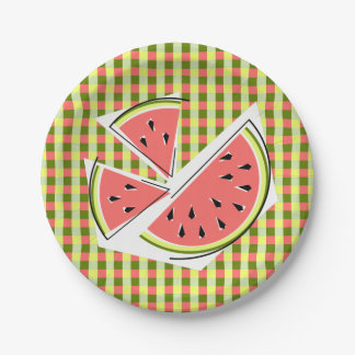 Prato De Papel Peças de melancia Verificar chapas de papel
