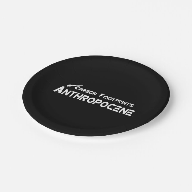 Prato De Papel Pegadas de carbono - Antropoceno (Inclinado)