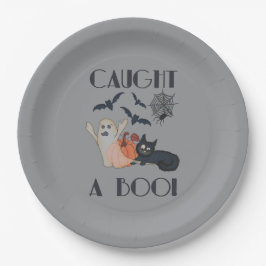 Prato De Papel Peguei um Boo!