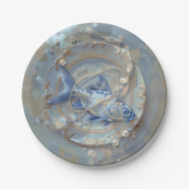 Prato De Papel Peixe - Placas De Papel Redondas
