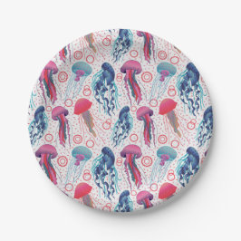 Prato De Papel Peixes de gelatina coloridos