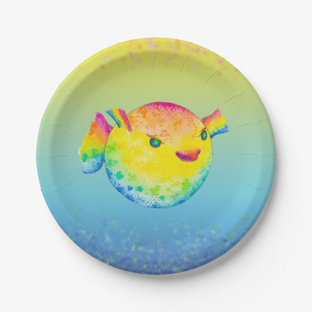 Prato De Papel Peixes do soprador (Frente)