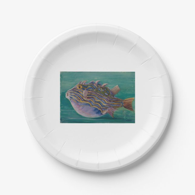 Prato De Papel Peixes Tropicais Exóticos (Submarinos) (Marianne N (Frente)