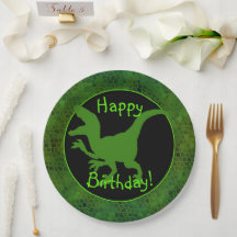 Pele de Dinossauro Verde Feliz Aniversário!