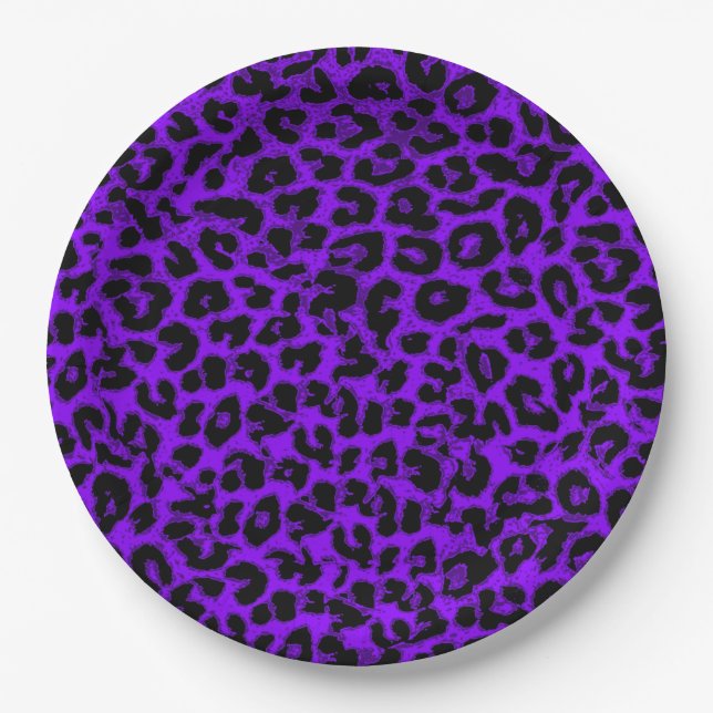 Prato De Papel Pele de Impressão Leopardo Retro Cor #63 (Frente)