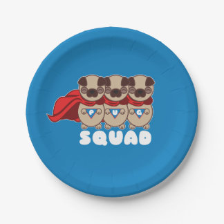 Prato De Papel Pelotão do Pug às placas do partido de salvamento