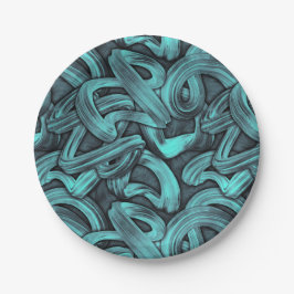 Prato De Papel pensamento profundo - preto e branco: