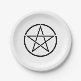 Prato De Papel Pentagrama do Wiccan