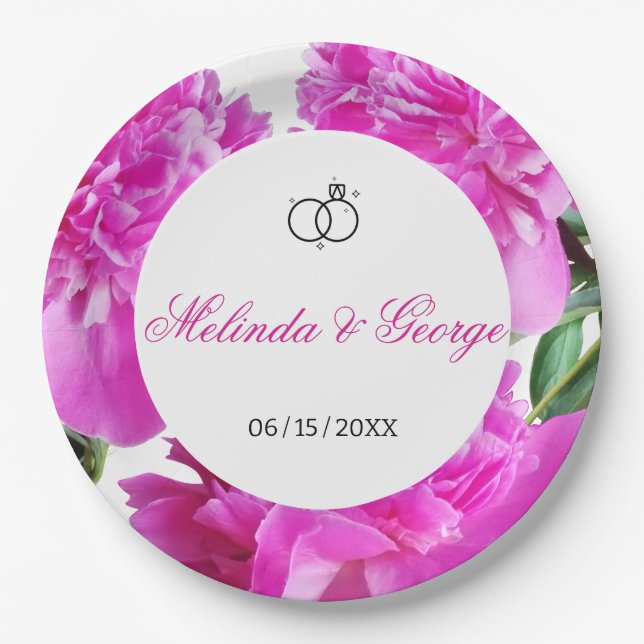 Prato De Papel Peony. (Frente)