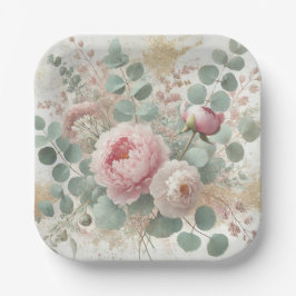 Prato De Papel Peony Drama Paper & Party Plates