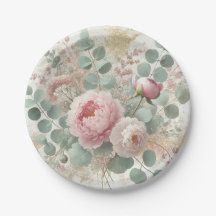 Peony Drama Paper & Party Plates