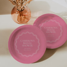 Peony Rosa | Borda Ondulada de Conchas para Chá de