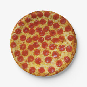 Prato De Papel Pepperoni Pizza