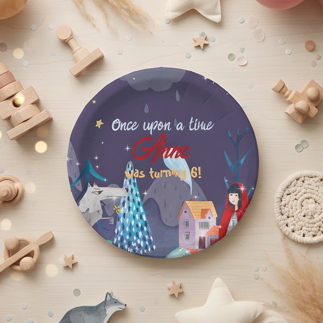 Prato De Papel Pequena capota vermelha de cabeceira (Criador carregado)