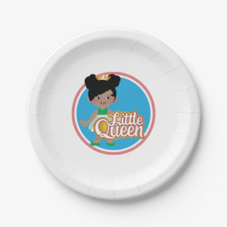 Prato De Papel Pequena Festa de aniversário. Little Queen Black B