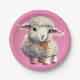Prato De Papel Pequenas placas de papel de cordeiro, papel redond