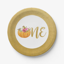 Prato De Papel Pequenas Placas De Papel Floral De Abóbora