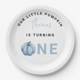 Prato De Papel Pequeno Abóbora Primeiro Festa de Aniversário