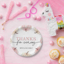 Prato De Papel Pequeno Abóbora Transformando Um Aniversário